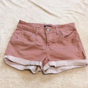 Forever 21 dusty pink cuffed shorts